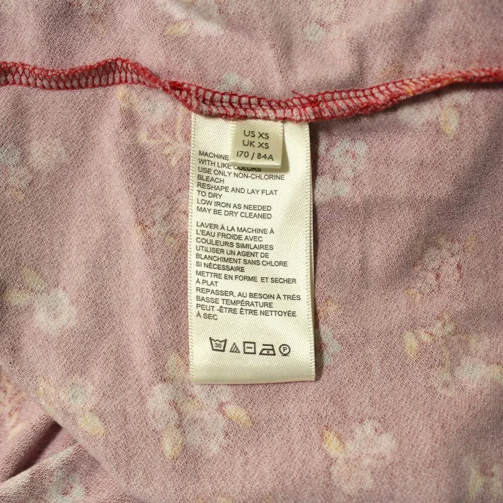 Free People Good Days Mini Dress in Pop Combo Size XS red floral V-neck New - Picture 10 of 11